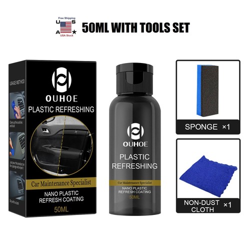 Plastic Parts Refurbish Agent Car Exterior Restorer for Plastic Parts 100ML US - Picture 14 of 16