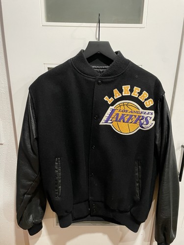 Los Angeles Lakers Vintage Chalk Line Varsity Men’s Jacket Sz LARGE - Picture 1 of 5