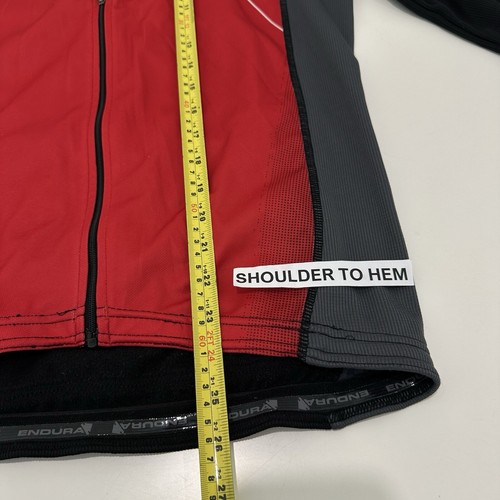 Endura Cycling Jacket Men S Black/Red Full Zip FS260 - Picture 5 of 9