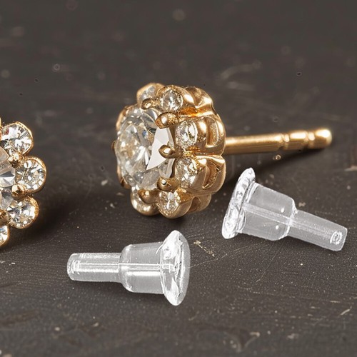 50 PCS soldes Ohrring -Schutzabdeckung Sicherheits-Ohrringstopper Weiche Ohrpolster