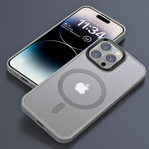 For iPhone 16 15 Pro Max 14 13 12 11 Frosted Back Case Mag Safe Shockproof Cover - Bild 48 von 53