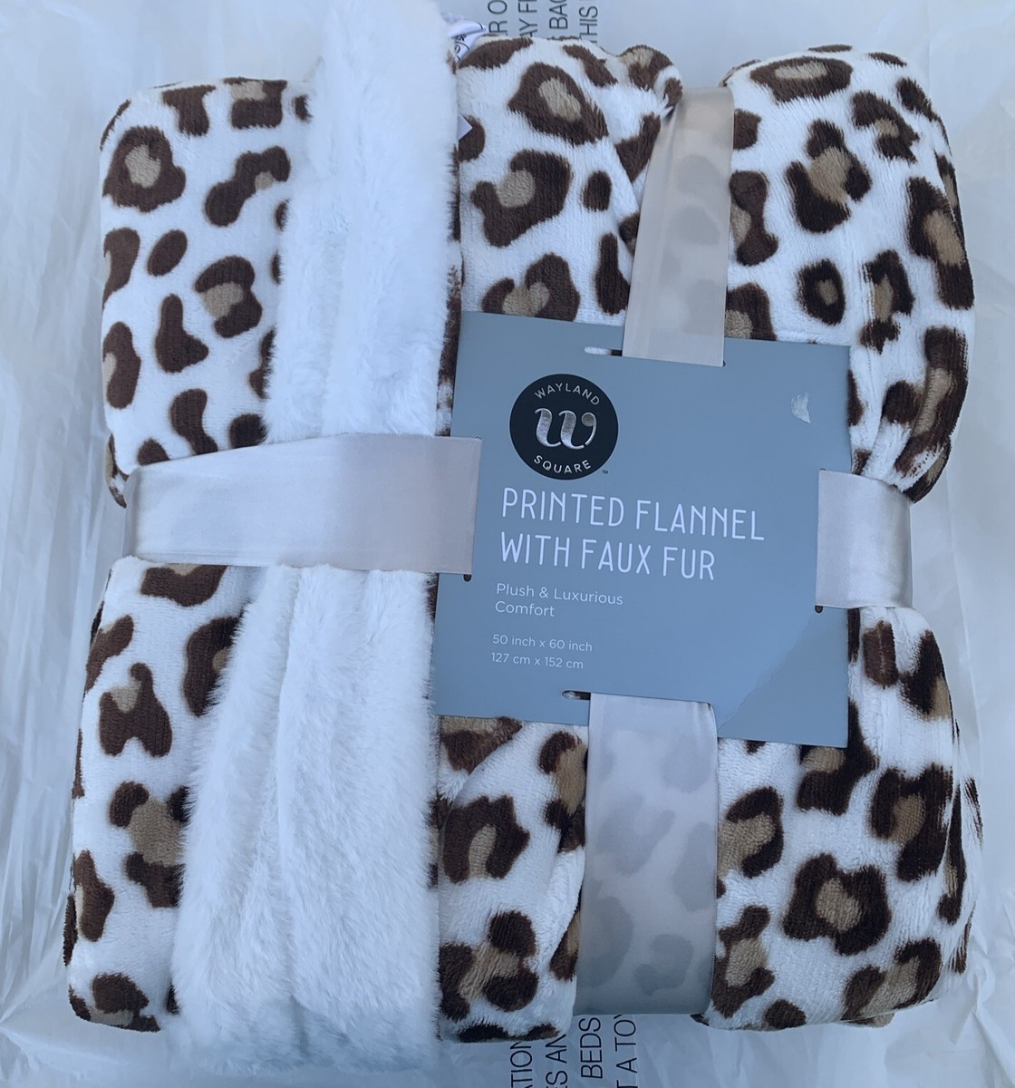Wayland square printed flannel with faux fur new arrivals