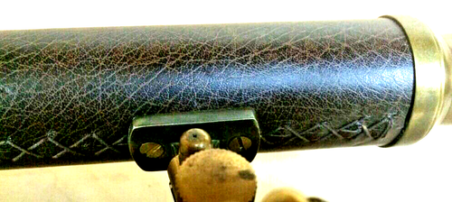 INTERLUDE HOME VISTA TELESCOPE 17"LONG Bronze,leather And Wood. COLLECTORS!! - Picture 10 of 10