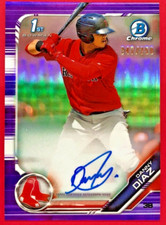 2019 Bowman Chrome Danny Diaz 247/250 Purple Refractors Prospects Autographs 