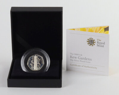 #ad 2009 United Kingdom 50 Pence Kew Gardens Sterling Silver Proof Coin OGP $299.00