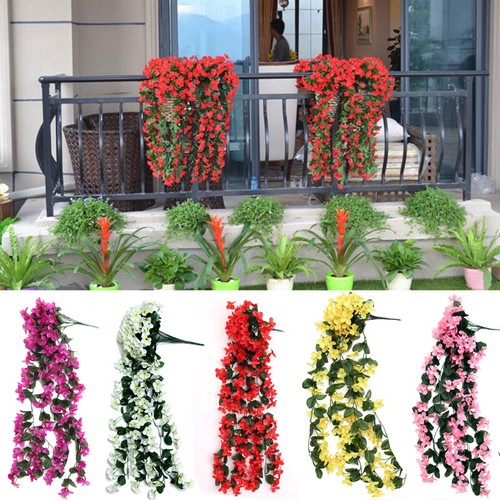 Artificial Fake Flower Vine Hanging Garland Plant Home Outdoor Garden Decor US☆ - Picture 7 of 20