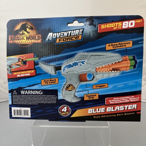 NEW Adventure Force Jurassic World Dominion Blue Blaster with 4 Darts - Picture 2 of 6