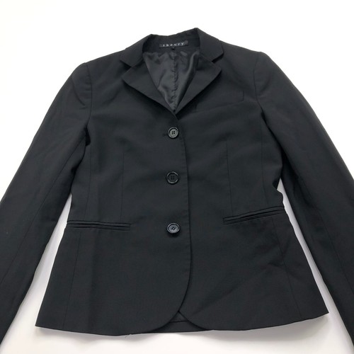 Theory Size 0 Womens Wool Blend 3 Button Blazer Lined Jacket Black - Picture 2 of 20