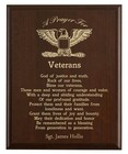Military Veteran Prayer Plaque - Personalized Veterans Gift, Military Prayer