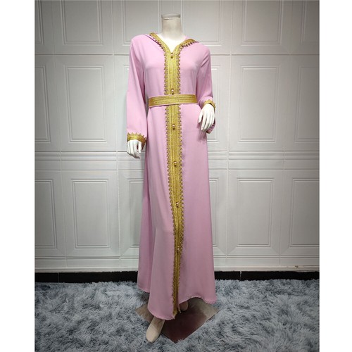Abito caftano festa musulmana donna Abaya marocchino con cappuccio abito caftano elegante Dubai - Foto 73 di 110