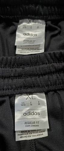 2 Boys Shorts Adidas Aeroready Size XL 18/20 Color block Black/ Blue Gray/Black - Picture 2 of 14