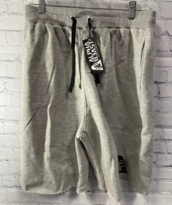 Alpha Beast Adult Mens Premium Size Medium Heather Gray Athletic Shorts NWT