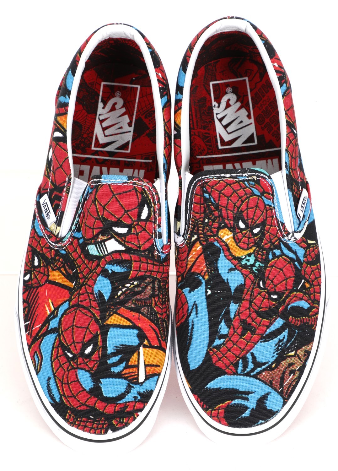 vans spider man slip on