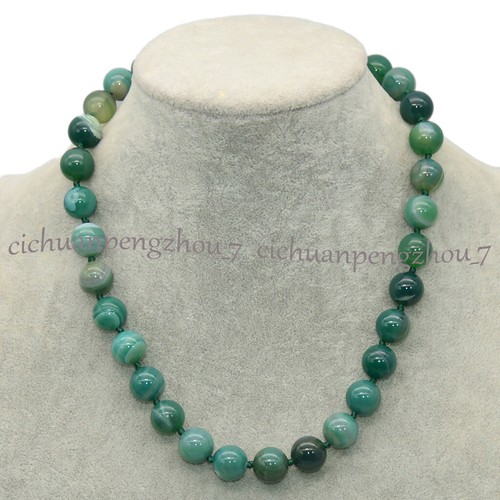 Natural 6/8/10/12/14mm Round Multicolor Gemstone Beaded Jewelry Necklace 18'' - Picture 48 of 221