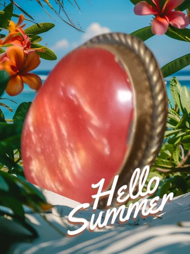 Anillo Ajustable Cobre Piedra Grande Naranja PU - Imagen 3 de 3