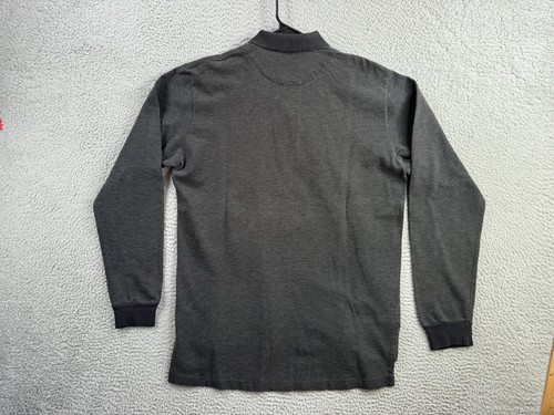 Polo Golf Ralph Lauren Shirt Mens Large Black Rugby Long Sleeve Made in USA 90s - Picture 11 of 17
