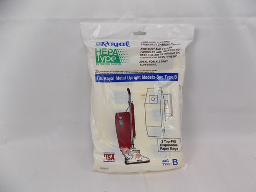 GENUINE Royal 3871075001, Style B Upright Vacuum Paper Bags 3pk