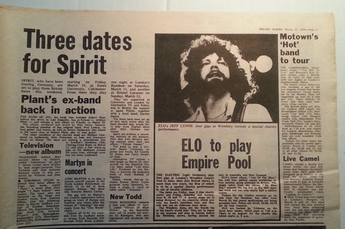 ELO 'to play Empire Pool Wembley' 1978 UK ARTICLE / clipping - 第 1/1 張圖片