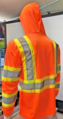 Class 3 Long Sleeve Safety Shirt With Hoodie, Polyester Birdeye mesh - Picture 33 of 37