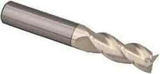 Accupro 1/4" Diam 3 Flute Single End Solid Carbide 0.01" Corner Radius End Mi...