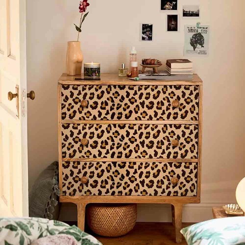 Brown Leopard Peel&Stick Wallpaper Self Adhesive Contact Paper Furniture Sticker - Bild 26 von 41
