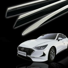 Chrome Edge Smoke Window Shade Rain Vent Visor 6P for 2020 2022 Hyundai Sonata