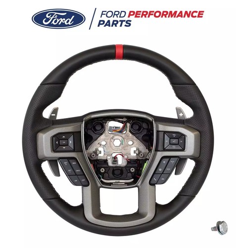 2015-2018 Ford F150 Raptor OEM M-3600-F15RRD Leather Steering Wheel w/ Controls - Foto 1 di 6