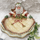 Fitz and Floyd Winter Holiday Santa Server Serving Platter Tray Dish NEW