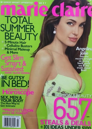 Marie Claire Magazine July 2005 Angelina Jolie - Prostitute Interview - Fashion - Picture 1 of 12