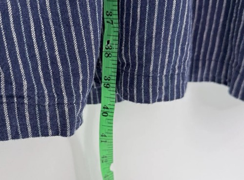 Old Navy Women’s Blue Striped Linen Blend Sleeveless Button Sheath Dress M Boho - Picture 7 of 10
