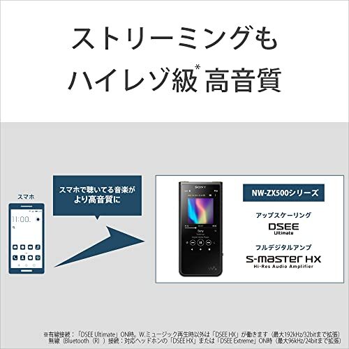 SONY WALKMAN 64GB Hi-Res ZX Series Audio Player NW-ZX507 Black New From Japan - Afbeelding 4 van 9