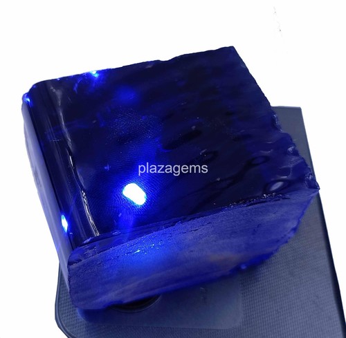 933 Ct Natural Royal Blue Tanzanite Transparent Certified Rough Gemstone 4OUB - Picture 5 of 11