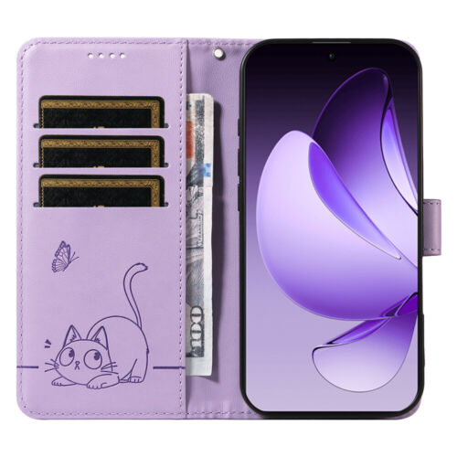 For OPPO Reno 13 12F 11 Find X8 X5 A60 A80 A79 Leather Wallet Case Cover & Strap - Picture 21 of 80