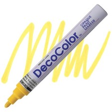 DecoColor, Paint Marker, Yellow Ink, Broad Point, Opaque Marker, Permanent,Gloss