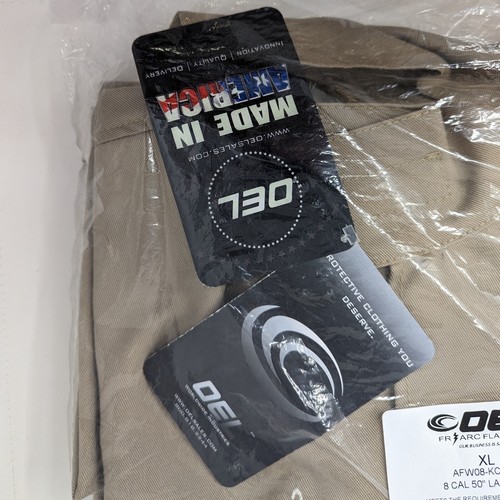 Abrigo de laboratorio OEL FR Arc Flash Wear 50" XL 8 Cal Indura ultra suave AFW08-KCO nuevo - Imagen 5 de 7
