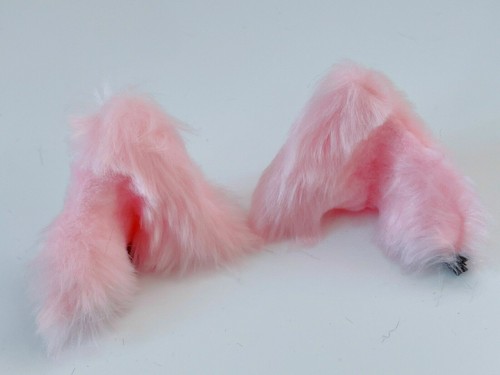Women Girls Fluffy Fur Cat Kitty fox animal Costume Ears Party Hair Clips On - Picture 21 of 25