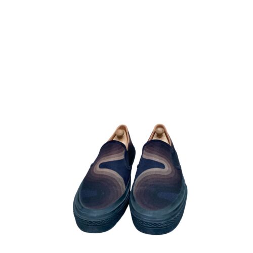 Dries Van Noten X Verner Panton SS 2019 Navy Brown Wave Slip on Shoes Size 42,5 - Picture 2 of 6