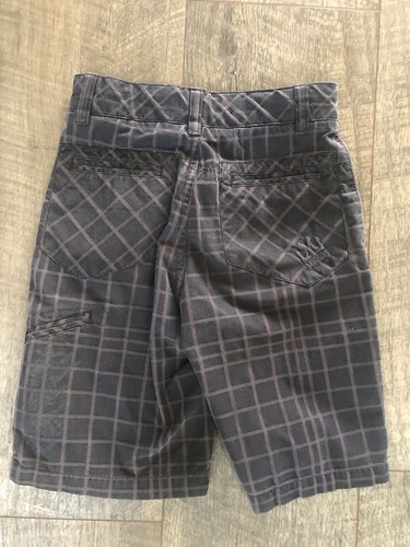 Micros Boys Black Brown Plaid Boys Shorts Size 5 GUC - Picture 3 of 3