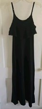 Poof Black Adjustable Spaghetti Straps Lace Over Top Dress in Women's size M