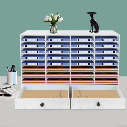 PVC 32 Slots Shelf Organizer Desk Accessories for Folders File Mail Sorter Rack - Picture 7 of 17