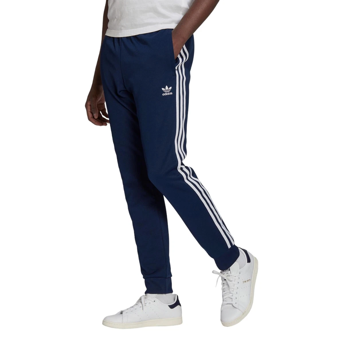 adidas ORIGINALS MEN'S ADICOLOR CLASSICS SST TRACK PANTS JOGGERS NAVY RETRO  NEW | eBay