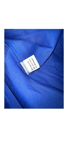 Ouges Blue Dress Fit & Flare Sleeveless Party Size Medium Scalloped Neckline - Picture 9 of 10