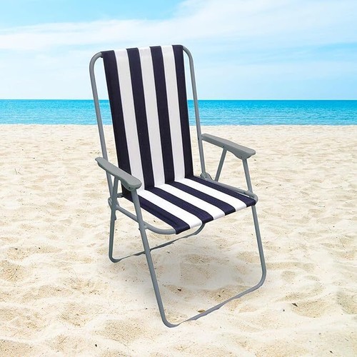 Spring Deck Chair Folding Garden Patio Picnic Camping Beach Fishing Outdoor Seat - Picture 12 of 23