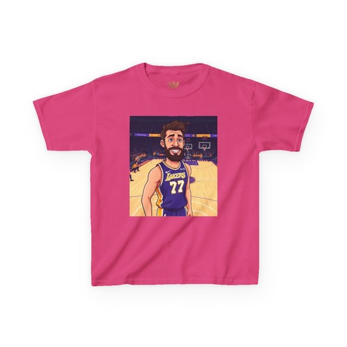 Luka Doncic #77 Youth Shirt - L.A Lakers - NBA Basketball Jersey Graphic Tee - Picture 50 of 57