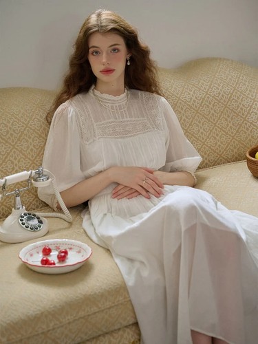 Averie Lace Panel White Dress Size Small - Picture 8 of 24