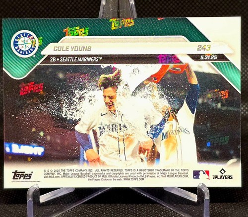Cole Young (RC) 2025 MLB Topps JETZT #243 Seattle Mariners PR: 3.543 KOSTENLOSER VERSAND - Bild 2 von 4