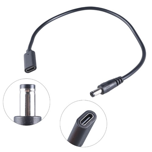 USB Type C Female Socket Head to DC5525 Extension Cable Line 9V 12V 15V 20V 3A - Picture 4 of 12