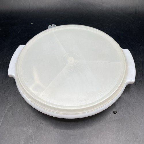 Tupperware Suzette Divided Tray #608 Small White, Sheer Seal Lid #229 Handle 3pc - Picture 13 of 16