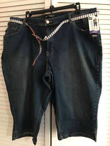 Lee Wmns Sz24W M-Midrise Skimmer Med Wash-MidRise-Dsgnd To Fit Curves-Belted NWT