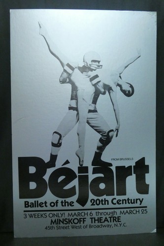 Bejart Ballet of The 20th Century Theater Broadway Window Card Poster 14" x 22" - Picture 1 of 7